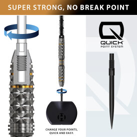 Harrows Steel Darts Quick Point Opus 90% Tungsten Steeltip Dart Steeldart 21 g