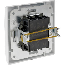 DELPHI Wechsel-Schalter, UP, 250V~/ 10A, inkl. Rahmen, Schraubanschluss, weiß
