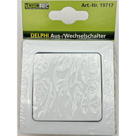 DELPHI Wechsel-Schalter, UP, 250V~/ 10A, inkl. Rahmen, Schraubanschluss, weiß