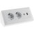 2-fach Steckdosenblock, USB-A+C, weiß 250V~/ 16A, Aufbaumontage, USB 3,1A, PD