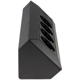 4-fach Steckdosenblock, USB-A+C, schwarz 250V~/ 16A, Aufbaumontage, USB 3,1A, PD