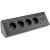 4-fach Steckdosenblock, USB-A+C, schwarz 250V~/ 16A, Aufbaumontage, USB 3,1A, PD