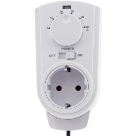 Steckdosen-Thermostat "ST-50" ana EXT 5-30°C, 230V, 2m Kabel + Außensensor