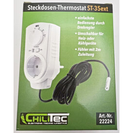 Steckdosen-Thermostat "ST-50" ana EXT 5-30°C, 230V, 2m Kabel + Außensensor