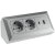 2-fach Steckdosenblock, USB-A+C, silber 250V~/ 16A, Aufbaumontage, USB 3,1A, PD