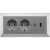 2-fach Steckdosenblock, USB-A+C, silber 250V~/ 16A, Aufbaumontage, USB 3,1A, PD