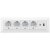 4-fach Steckdosenblock, USB-A+C, weiß 250V~/ 16A, Aufbaumontage, USB 3,1A, PD