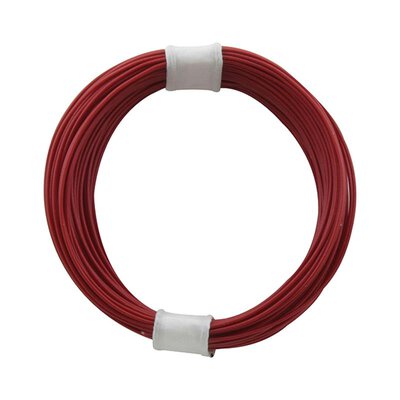 Kupferschalt Litze rot - extra dünn 0,04 mm 10m Ring