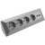 4-fach Steckdosenblock + 2x USB, silber 250V~/ 16A, Aufbaumontage, USB 3,1A