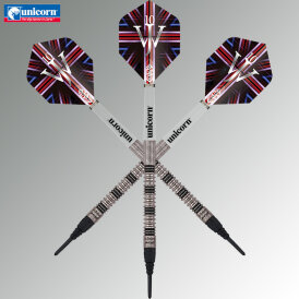 Unicorn Soft Darts Premier James Wade 70% Tungsten Softtip Darts Softdart 18 g /  Leicht bespielt
