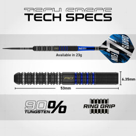 Red Dragon Steel Darts David Williams V1 90% Tungsten Steeltip Dart Steeldart 23 g