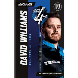 Red Dragon Steel Darts David Williams V1 90% Tungsten Steeltip Dart Steeldart 23 g