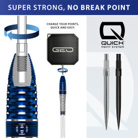* leicht bespielt* - Harrows Steel Darts Quick Point GEO Bomb 90% Tungsten Steeltip Dart Steeldart 23 g