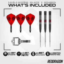 Red Dragon Steel Darts Switch Point Jonny Clayton Hiraeth 90% Tungsten Steeltip Dart Steeldart