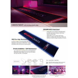 "Verpackung beschädigt" - Gran Darts GranBoard LED Darts Mat Dartmatte Dartteppich