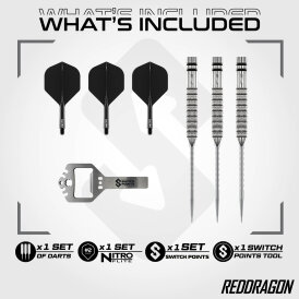 Red Dragon Steel Darts Switch Point Gian van Veen The Giant Tour Edition 90% Tungsten Steeltip Dart Steeldart 21 g
