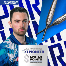 Red Dragon Steel Darts Switch Points Luke Humphries Cool Hand TX1 Pioneer 90% Tungsten Steeltip Dart Steeldart