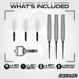 Red Dragon Steel Darts Switch Points Luke Humphries Cool Hand TX1 Pioneer 90% Tungsten Steeltip Dart Steeldart