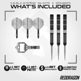 Red Dragon Steel Darts Switch Point Recon Parallel Barrel 90% Tungsten Steeltip Dart Steeldart