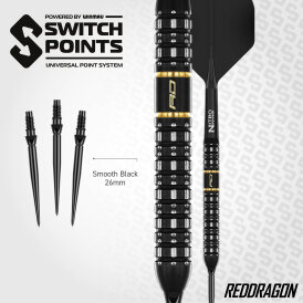 Red Dragon Steel Darts Switch Point Ascend Parallel Barrel 90% Tungsten Steeltip Dart Steeldart