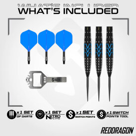 Red Dragon Steel Darts Switch Point Amp Torpedo Barrel 90% Tungsten Steeltip Dart Steeldart