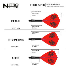Red Dragon Nitro Flite Jonny Clayton Kite Flight- Schaftsystem S Short