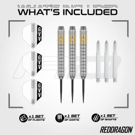 Red Dragon Steel Darts Gian van Veen The Giant SE Brass Steeltip Dart Steeldart 21 g