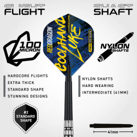 Red Dragon Steel Darts Luke Humphries Cool Hand SE Brass Steeltip Dart Steeldart 21 g