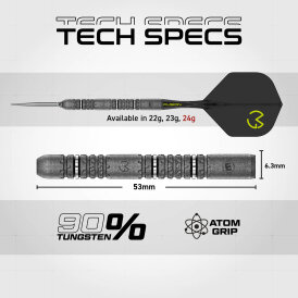 Winmau Steel Darts Switch Point MvG Michael van Gerwen Signature Edition Dart 90% Tungsten Steeltip Dart Steeldart