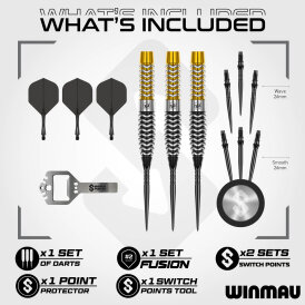 Winmau Steel Darts Switch Point Exion Torpedo 90% Tungsten Steeltip Dart Steeldart