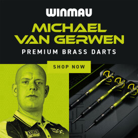Winmau Steel Darts MvG Michael van Gerwen Signature Brass Dart Steeltip Dart Steeldart 21 g