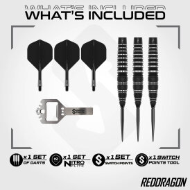 Red Dragon Steel Darts Switch Point Sable Bomb 90% Tungsten Steeltip Dart Steeldart