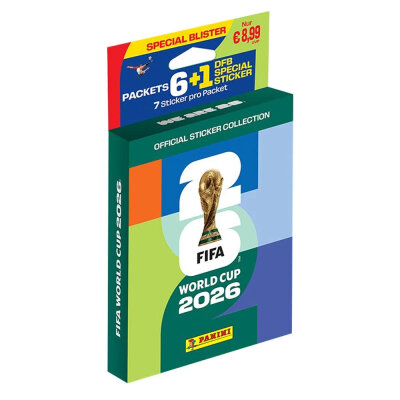 Panini - Offizielle FIFA World Cup 2026™ Fussball-Weltmeisterschaft 2026 Sticker ECO BLISTER mit 6 Tüten + 1 DFB Special Sticker