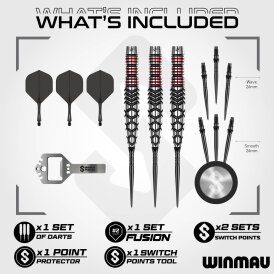 Winmau Steel Darts Switch Point Fornax Torpedo 90% Tungsten Steeltip Dart Steeldart 23 g