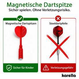 Karella Dart Magnet Dartset für Magnet Dartboard Family Ersatz Magnet-Darts
