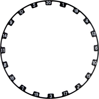 BULL´S NL Number Ring Digital Square Nummern Ring Zahlenring Ersatz-Nummernring