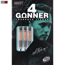 *leicht bespielt* - one80 Steel Dart Lourence Ilagan The Gunner 4 VHD Schwarz/Rosegold 90% Tungsten Steeltip Dart Steeldart 22 g
