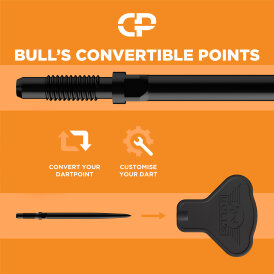BULLS NL CP Steel Darts Vintago Ghost Changeable Point 90% Tungsten Steeltip Darts Steeldart 21 g