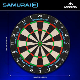 *B-Ware* - Mission Dart Samurai 3 Dartscheibe Bristle Dart Board Dartboard Turnierboard