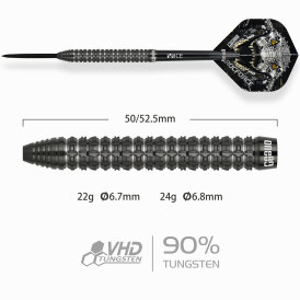 *Moderat bespielt * -one80 Steel Dart Crocforce CF1 VHD 90% Tungsten Steeltip Dart Steeldart 24 g