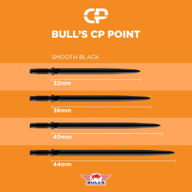 BULL´S NL CP Changeable Points Dart Wechsel- Spitzen Schraubspitzen Smooth Schwarz Smooth Point 40 mm