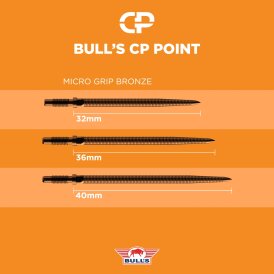 BULL´S NL CP Changeable Points Dart Wechsel- Spitzen Schraubspitzen Micro Grip Bronze Micro Grip Point 40 mm
