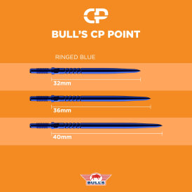 BULL´S NL CP Changeable Points Dart Wechsel- Spitzen Schraubspitzen Ringed Grip Blau Ringed Grip Point 32 mm