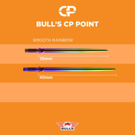 BULL´S NL CP Changeable Points Dart Wechsel- Spitzen Schraubspitzen Smooth Rainbow Smooth Point 40 mm