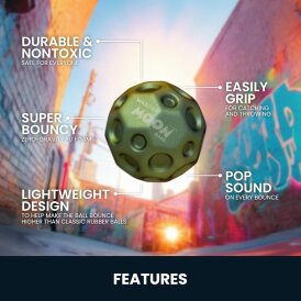 Waboba Moon Ball Metallic Extreme Bouncing Springball Sprungball Metalic Grün