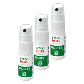 Care Plus® Anti-Insect - Deet  Spray 50% 200 ml & 3 mal Deet Spray 40% 15 ml Reiseset Insektenspray