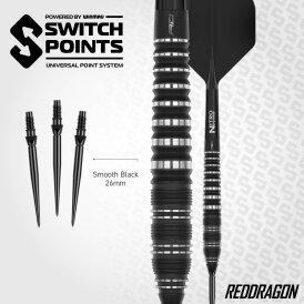 Red Dragon Steel Darts Switch Point Sable Torpedo 90% Tungsten Steeltip Dart Steeldart 25 g