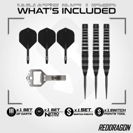 Red Dragon Steel Darts Switch Point Sable Torpedo 90% Tungsten Steeltip Dart Steeldart 25 g