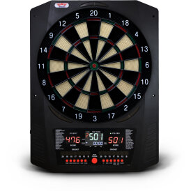 *Verpackung beschädigt* - BULLS NL Dartautomat Universum Pro Light Elektronik Dartboard Softtip Board Elektronische Dartscheibe Schwarz/Weiß