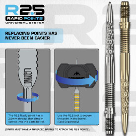 Mission R2.5 Rapid Dart Point Changer Tool - Black Dart Wechsel- Spitzen Schraubspitzen Werkzeug